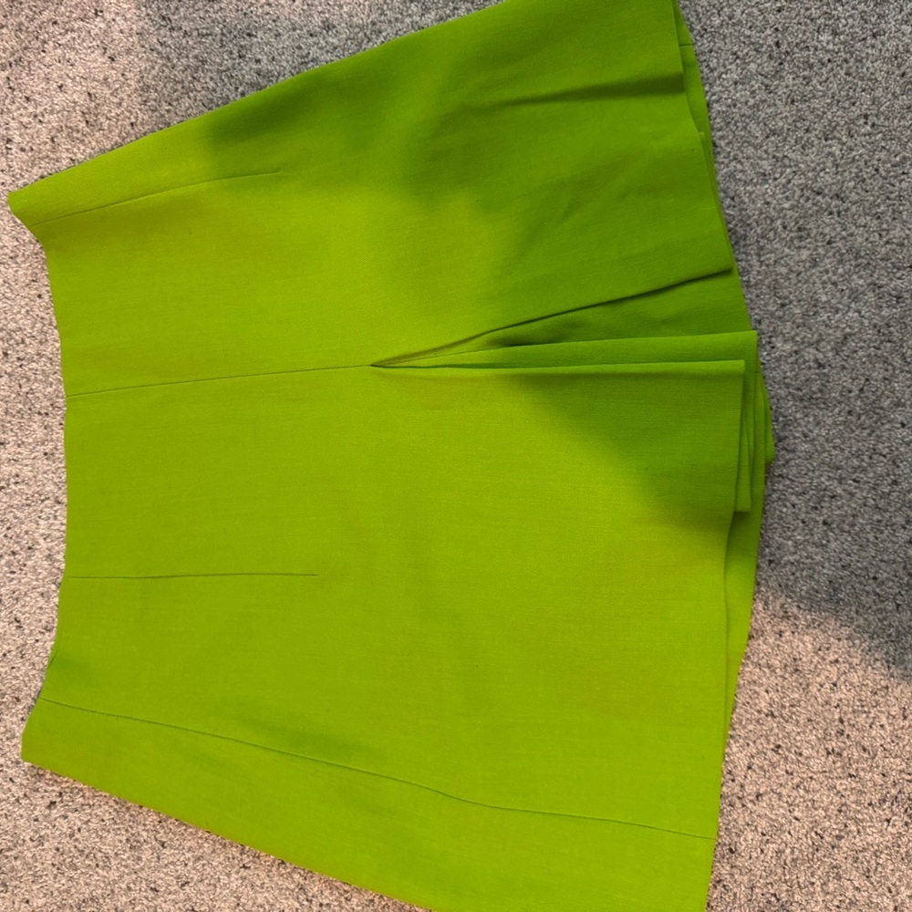 Zara Green A-line Pleated Skorts